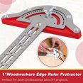 thumbnail image 4 of Woodworkers Ruler Protractor Angle Finder Design Ruler 32cm, 4 of 5
