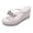 White, variant on Women's Backless Wedge Sandals Rhinestone Butterfly Clear Strap Platform Slides Comfortable Wedding Dress Shoes Red Size 9