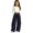 Navy*, variant on OSOLU Girls Pants Solid Color Wide Leg Design Drawstring Elastic Waist with Side Pockets Dark Green