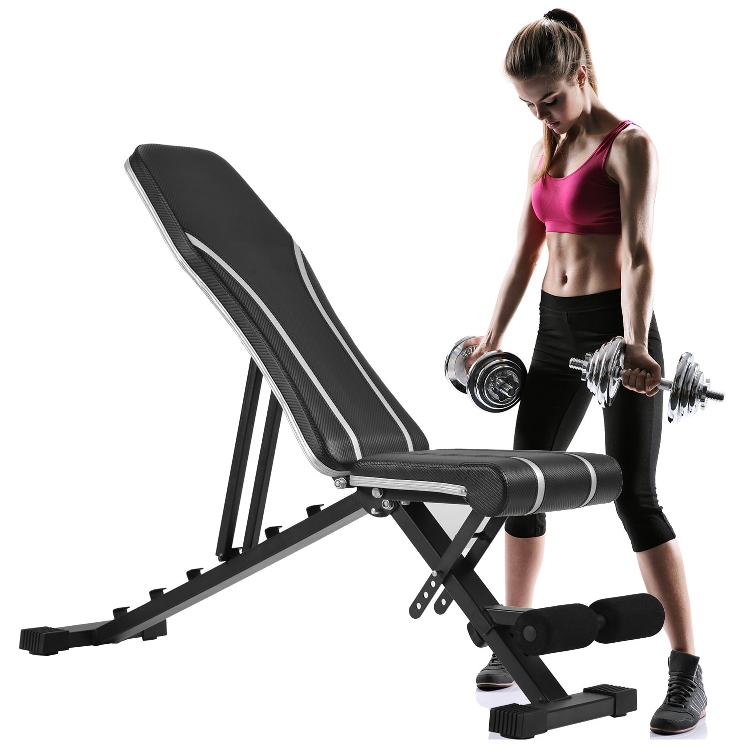 Details about   Adjustable Dumbbell Weight Bench Fitness Incline Decline Foldable Workout Gym 