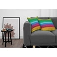 thumbnail image 3 of Ambesonne Rainbow Throw Pillow Cover 2 Pack, Colorful Wood Stripes, 16", Multicolor, 3 of 5