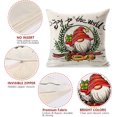 thumbnail image 3 of Fundas de almohada navideñas de 18" x 18", 4 piezas, decoración navideña para el hogar, estilo rústico, fundas de almohada de lino para sofá, decoraciones navideñas para sofá, fundas de almohada, 3 of 4