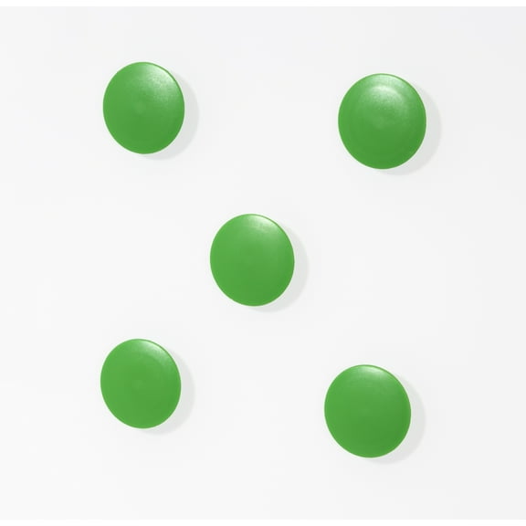 Audio-Visual Direct High Powered Magnets for Glass Dry-Erase Boards, Set of 5 Green