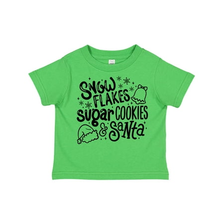 

Inktastic Christmas Snowflakes Sugar Cookies and Santa Gift Toddler Boy or Toddler Girl T-Shirt