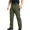 thumbnail image 2 of Domuza Cargo Pants for Men Hiking Work Waterproof Relaxed Fit Stretch Lightweight Outdoor Travel Pant Green XL, 2 of 7