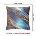 thumbnail image 4 of Acheng Gold and Blue Abstract Art Short Plush Pillowcase Set of 2 White, 4 of 7