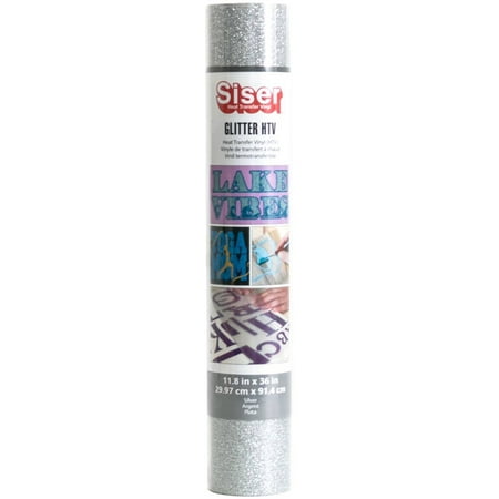 UPC: 0854209008141 | Siser Glitter HTV Vinyl 11.8 X36 Roll-Silver