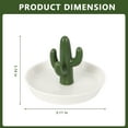thumbnail image 2 of Ceramic Ring Tray Jewelry Holder And Trinket Dish, Cactus, 2 of 8