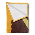 thumbnail image 2 of African Soft Flannel Fleece Throw Blanket, Teenage Girl Face Profile Abstract Sunset Calm Evening, Cozy Plush for Indoor and Outdoor Use, 70" x 90", Orange Salmon Dark Brown, by Ambesonne, 2 of 5