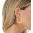 thumbnail image 3 of Floreo 10k Yellow Gold 20mm x 2.5mm High Polish Round Tube Hoop Earrings, 3 of 3