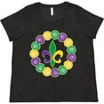 thumbnail image 3 of Inktastic Mardi Gras Beads and Fleur De Lis Women's Plus Size T-Shirt, 3 of 5