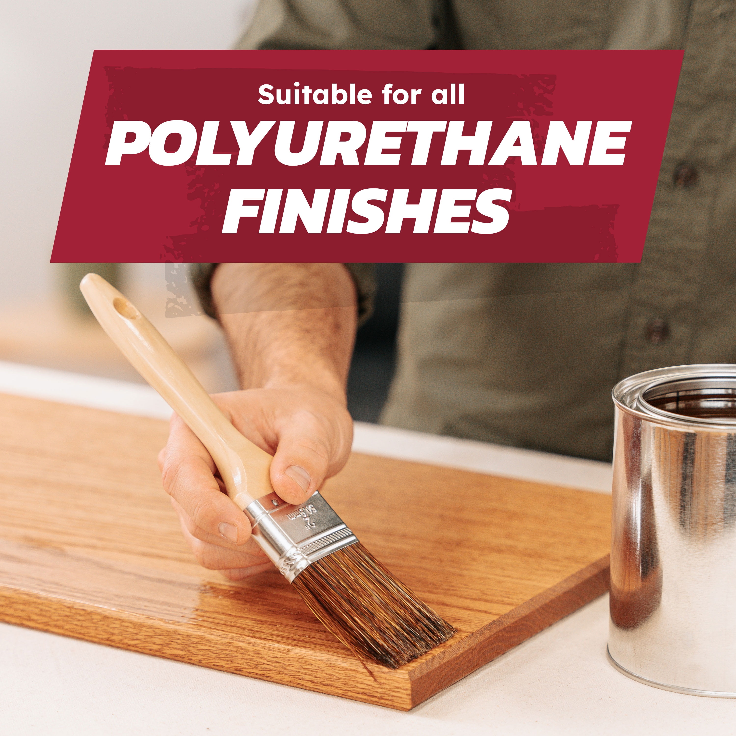 (2 pack) Linzer 2" Polyurethane Finishes Flat Paint Brush; Ultra-Smooth Finish