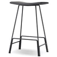thumbnail image 2 of Home Square 26.5" Leather Counter Stool with Powder Coated in Black - Set of 3, 2 of 2