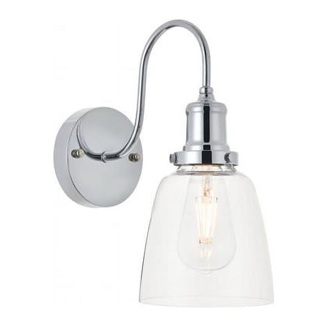 Living District Felicity Midcentury Modern Chrome 1 Light E26 Wall Sconce