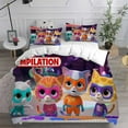 thumbnail image 2 of Super Kitties Bedding Set Cozy Cute Include 1 Quilt Cover + 2 Pillow Cases Super Kitties Bedroom Decoration, 2 of 2