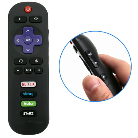 New RC280 Replaced Remote Control compatible with TCL Roku 32S305 49S405 TV with Hulu Starz Netflix Sling APP (Best Tv Remote Control App)