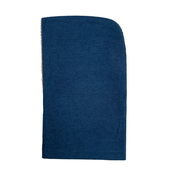 IYTR Mens And Womens Winter Neck Warmer Solid Color Knitted Hooded Scarf for Cold Weather Soft Stylish Hooded Hat Dark Blue One Size