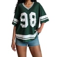 thumbnail image 2 of Bibifish Womens Tees Printed Long Length Soft Loose Crew Neck Short Sleeve Daily Street Fashionable Summer Fit Streetstyle Sports Outfits, 2 of 5