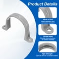 thumbnail image 4 of Uxcell 12pcs 3 Pulgadas Abrazaderas de Tubo de PVC Plástico con 2 Agujeros, Abrazadera en Forma de U con Tornillo de Acero Inoxidable 410 para Fijación de Tubos y Cables, 4 of 7