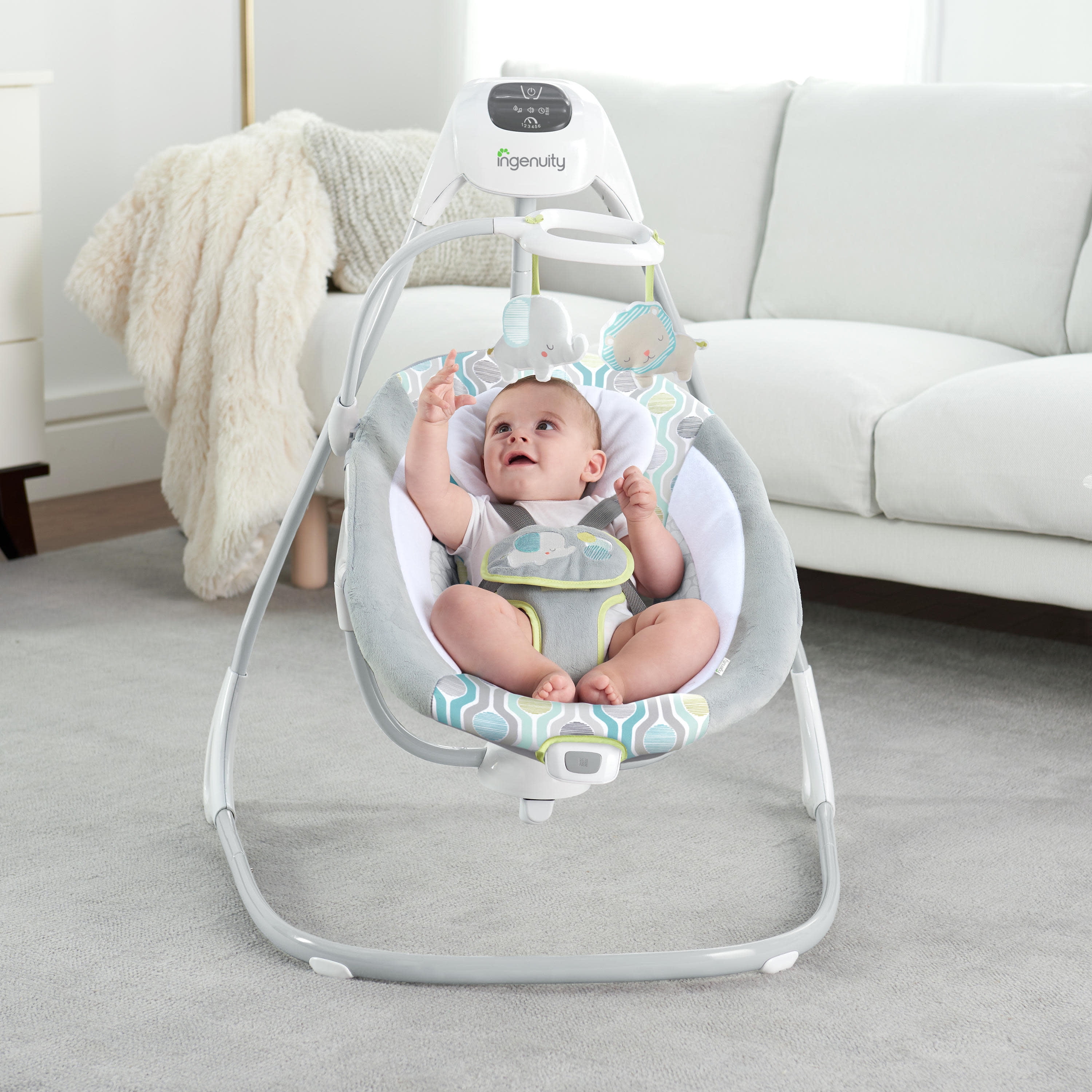 ingenuity simple comfort cradling swing