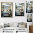 thumbnail image 4 of Designart "Bathroom in France" Floral Floater Framed Wall Art Print, 4 of 7