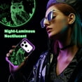 thumbnail image 4 of CASEFIV for iPhone 17 Pro Max Case,Glow in The Dark Three Layer Heavy Duty Shockproof Protection Hard Plastic Bumper +Soft Silicone Rubber Protective 6.9 inch Case,Purple Owl, 4 of 7