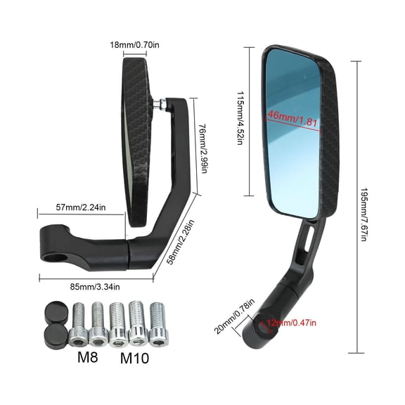 Motorcycle Rearview Mirror Car Handlebars Modified Mirror Reversing Mirror