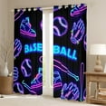 thumbnail image 2 of Castle Fairy Gamer Baseball Black Out Curtains for Teens,Sport Theme Curtains Pack of 2 (42x63 Each),Abstract Gradient Bedroom Curtains,Ultra Soft Home Decor, 2 of 6
