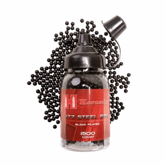 UMAREX Hornady .177 Caliber Black Plated Steel BBs for Airguns - 1500 Count