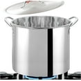 thumbnail image 3 of Bene Casa Stainless Steel Stock Pot 8.38 in. 8 qt Silver, 3 of 6