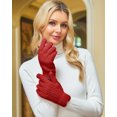 thumbnail image 4 of FZ FANTASTIC ZONE Women's Winter Warm Touchscreen Cable Knit Gloves Elastic Cuff Fleece Lined Thermal Gloves for Texting Driving, 4 of 6