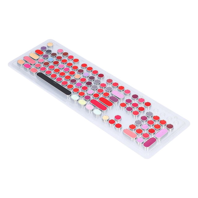 Teclas Mecánicas Retro Barras De Labios Plateadas Redondas Tapas De Teclado Teclas Punk Con Capa Translúcida Para Juegos De Modificación De Teclado Mecánico 104 Teclas Vogacara EL009711-00