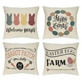 thumbnail image 3 of Holloyiver Easter Pillow Covers 18 x18 Inch, Farmhouse Easter Decorations for Home Bunny Carrot, Happy Easter Pillows Easter Decorative Throw Pillows Spring Colorful Easter Eggs Decor, 3 of 7