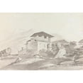 thumbnail image 2 of Samuel Davis 18x14 Black Ornate Wood Framed Double Matted Museum Art Print Titled - Near Tassisudon (Tashicho Dzong) (ca. 1783), 2 of 5