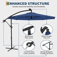 thumbnail image 5 of 10FT Patio Umbrella with Solar LED Hanging Lights,Cantilever Umbrella,Tilt Adjustment,Blue, 5 of 6
