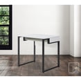 thumbnail image 4 of Arely Rectangular MDF Desk with Front and Back Storage, White/Black, 4 of 8