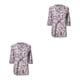 thumbnail image 1 of sweethay Blusa informal de manga corta para mujer, camisa holgada con botones estampados, para trabajo, viajes, elegante, Top de verano, ropa Type14 NO14, 1 of 6