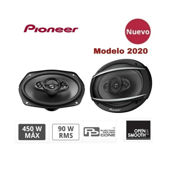 Bocinas Pioneer 6x9 Ts-a6967s + Q Ts-a6960f Gama Alta 450w Pioneer Ts-a6967s