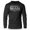Silver on Black, variant on GYMISH Being a Man is Necessary Lightweight Long Sleeve Hooded T-Shirt for Men – Bold Workout Hoodie, Sport Grey, Small