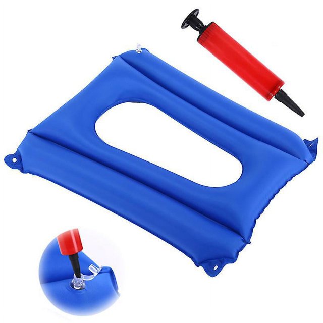 coussin D'air De Sige (bleu), Coussin De Sige Gonflable Anti-escarres Pour Prvenir Les Escarres, Adapt Aux Longues Assises, Coussin De Sige Inclin