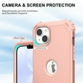 thumbnail image 3 of for iPhone 14 Case, Slim Dual Layer 3 in 1 Heavy Duty Protection Hybrid Hard PC Soft Silicone Rugged Bumper Anti Slip Full-Body Protective Cases for iPhone 14, Rosegold, 3 of 9