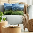 thumbnail image 5 of Ambesonne Mountain Throw Pillow Cover 2 Pack, Diablo Lake Dandelions, 24", Sky Blue and Green, 5 of 5