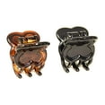 thumbnail image 2 of Parcelona French Petunia Mini 1&rdquo; Celluloid Set of 2 Hair Claw Clips for Women, 2 of 14