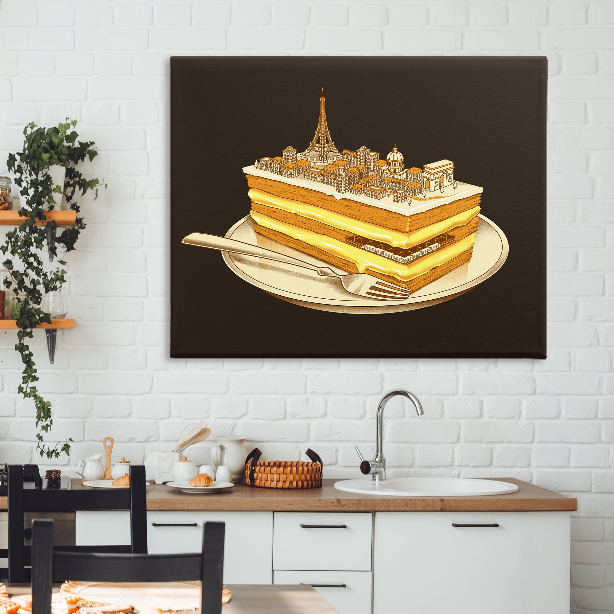 Stupell Industries Hungry For Travels Paris Canvas Wall Art, design by Tobe Fonseca