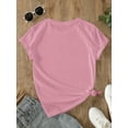 thumbnail image 2 of Camiseta gráfica de regreso a clases para niñas. Tejido de punto suave para el primer día de clases, aula, ropa informal. Para todas las estaciones. Cuello redondo, diseño divertido, transpirable., 2 of 6