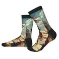 thumbnail image 2 of KLL Tribal Futuristic Warrior Print Cool Socks Men's Women's Crew Socks Funny Crazy Novelty Stockings, 2 of 7