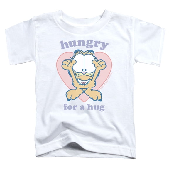 Trevco GAR427-TT-2 Garfield Hungry for a Hug Short Sleeve Toddler T-Shirt, White - Medium 3T
