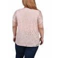 thumbnail image 3 of NY Collection Women's Plus Size Lace Petal Sleeve Top, 3 of 4