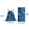 thumbnail image 3 of HengDidi 2-in-1 Digital Print Beach Towel Bag - Microfiber Reversible Towel Convertible to Drawstring Backpack, Large Size 140x70cm for Outdoor Activities Travel Pool, 3 of 9