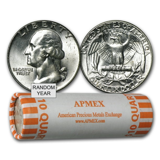 picture Quarters To Look For Coin Roll Hunting 90 silver washington quarters 40 coin roll bu